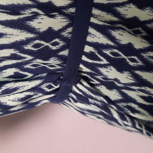 Retro Style Navy Blue Light Mint Short Sleeve Long Ruffle Bottom Maternity dress - Picture 8 of 13